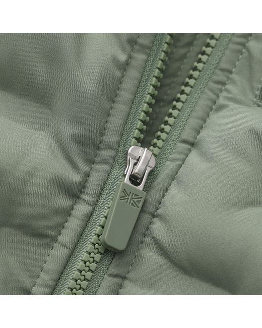Karrimor Green Heat-Sealed Hooded Long Sleeve Hip Length Insulated Puffer Jacket