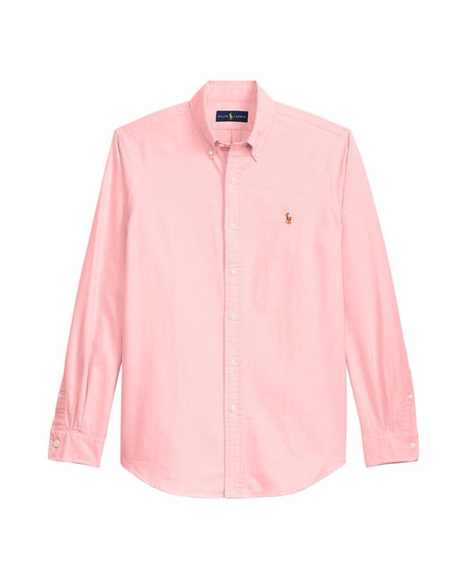 Polo Ralph Lauren Pink Slim Fit Oxford Long Sleeve Shirt for men