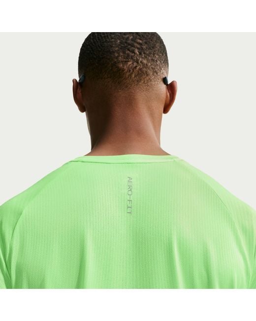 Nike Green Stride Short Sleeve Running T-Shirt for men