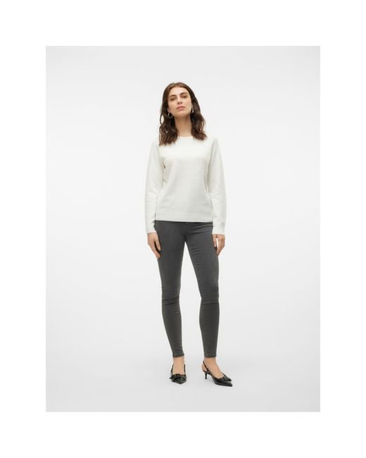 Vero Moda White Knitted Pullover