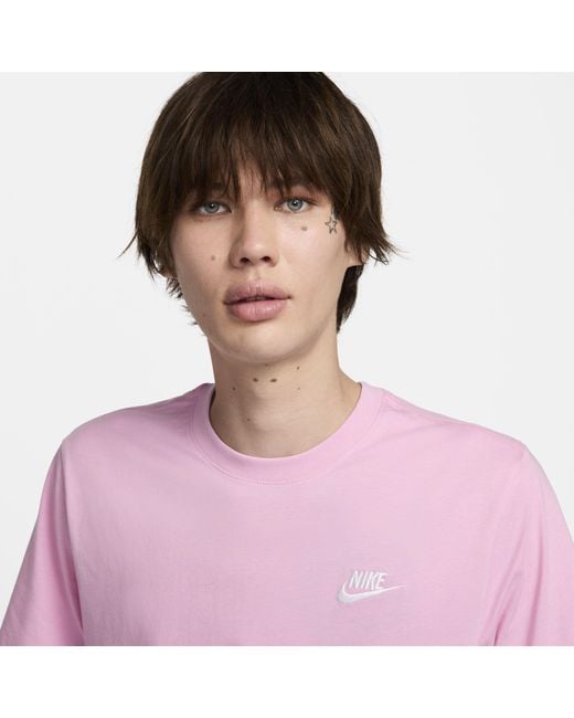 Nike Pink Sportswear Club T-Shirt for men
