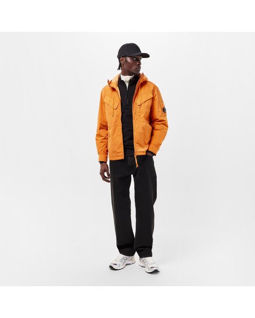 C P Company Orange C.P. Company Padded Bomber Jacket for men