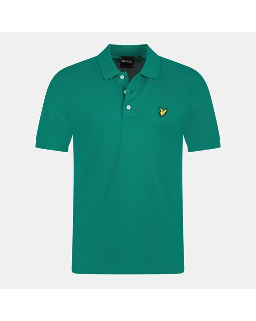 Lyle & Scott Green Basic Short Sleeve Polo Shirt for men