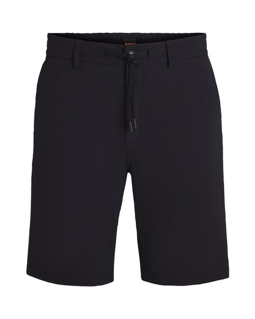 Boss Blue Hbo Chino Seer Tapered Shorts for men