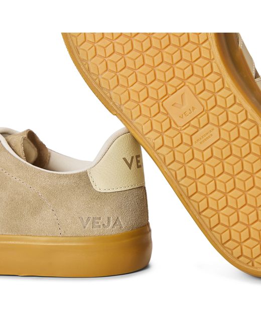 Veja Brown Campo Suede Trainers for men