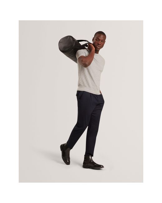 Ted Baker Gray Stitch Knitted Top for men