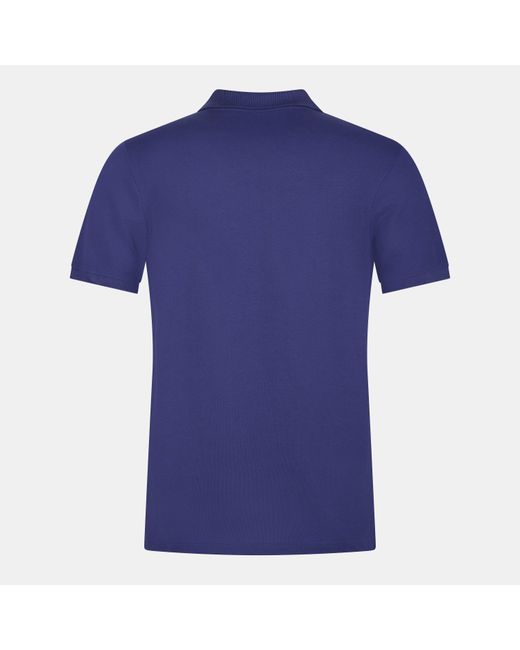 Lyle & Scott Blue Basic Short Sleeve Polo Shirt for men