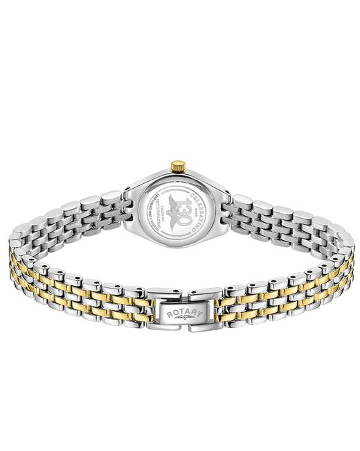 Rotary Metallic Ladies Cocktail Two Tone Ss Bracelet Watch