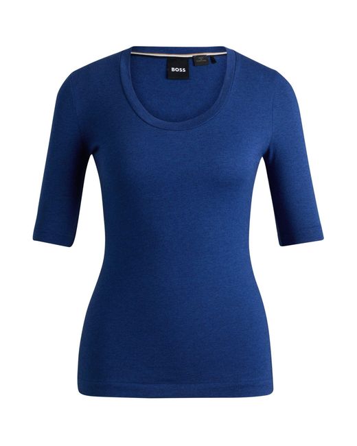 Boss Blue Effilie2 Short Sleeve Polo Shirt