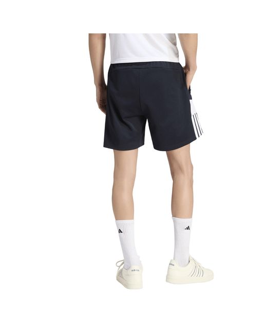 Adidas Blue Fleece Jogger Shorts for men