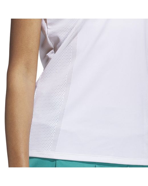 Adidas White W Ultt Short Sleeve Performance Polo Shirt