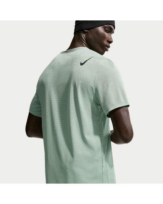 Nike Green Aeroswift Dri-Fit Adv Short-Sleeve Running Top for men