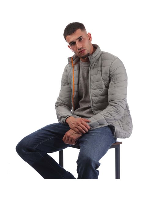 Aquascutum Gray Long Sleeve Medium Puffer Jacket for men