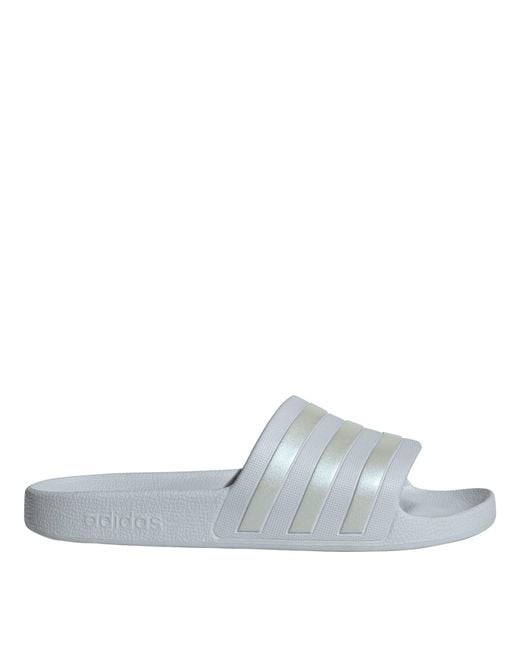 Adidas White Adilette Aqua Slide