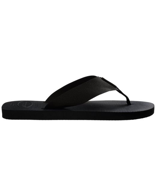 Havaianas Black Urban Basic Rubber Sole Flip Flops for men