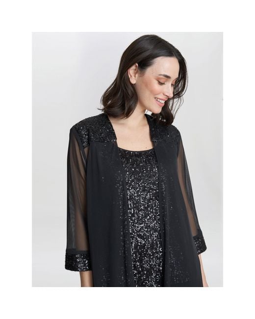 Gina Bacconi Black Jessica Three Piece Jersey Trouser Suit