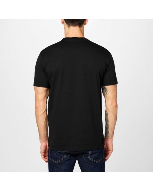 DSquared² Black Spray Logo T Shirt for men
