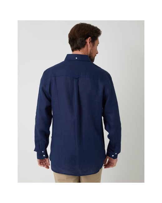 Saltwell Blue Long-Sleeve Oxford Shirt for men
