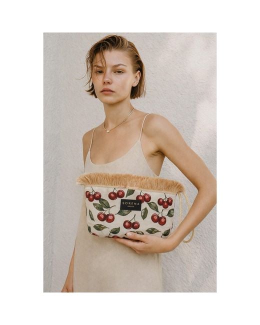 Sorena White Clutch Bag