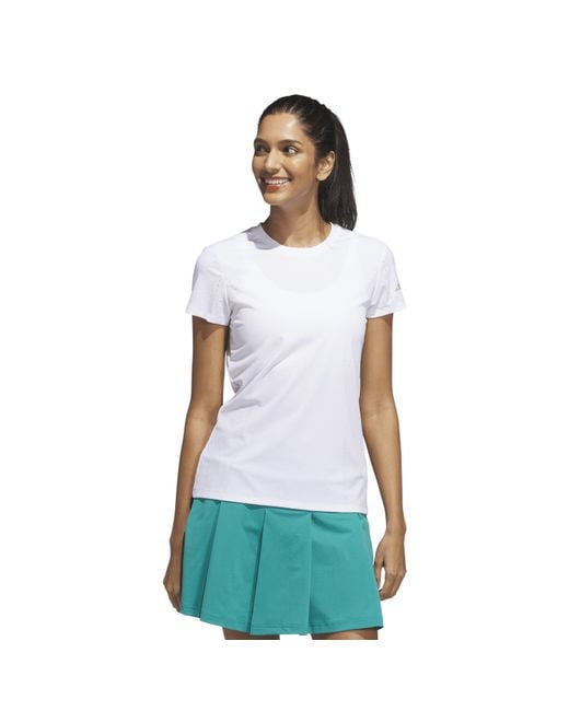 Adidas White W Ultt Short Sleeve Performance Polo Shirt