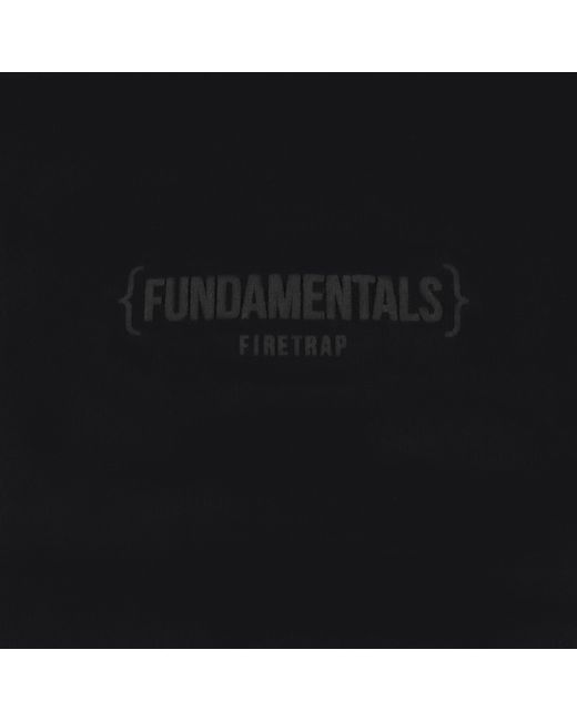 Firetrap Black Puff Print Oversized T-Shirt for men