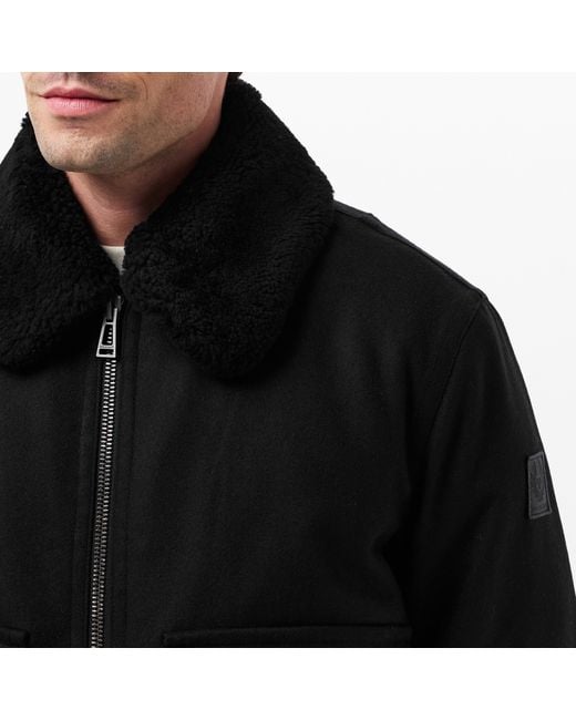 Belstaff Black Welder Heritage-Inspired Aviator Jacket for men