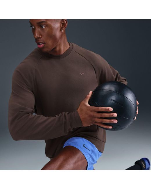 Nike Brown Primary Uv Long Sleeve Performance T-Shirt for men