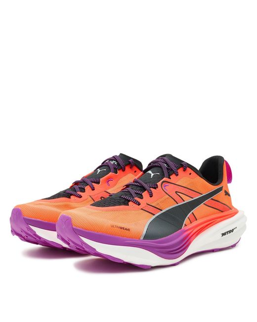 PUMA Pink Deviate Nitro Elite Trail Off-Road Running Shoes for men