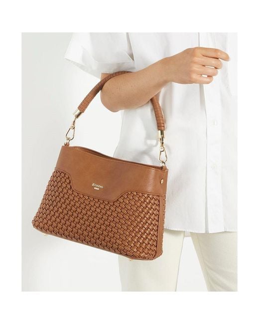 Dune Brown Dinidelphie Top Handle Bag