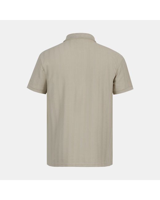 Jack Wills Gray Herringbone Cotton Short Sleeve Polo Shirt for men