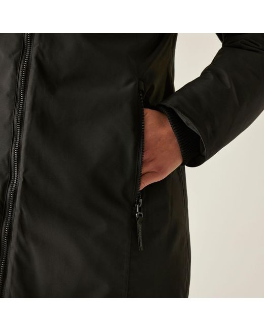 Regatta Black Marron Long Length Insulated Waterproof Jacket