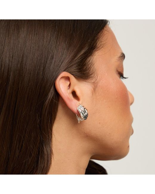 Jon Richard Metallic Plated Knot Stud Clip Earrings