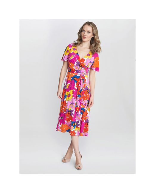 Gina Bacconi Red Ellie Fit And Flare Dress