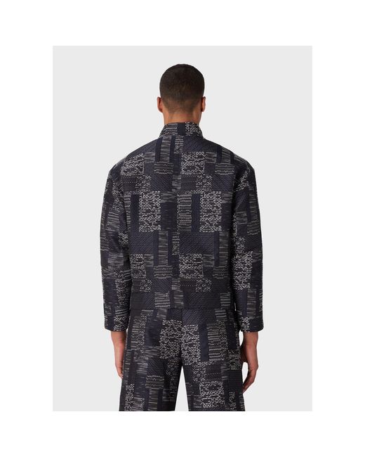 Emporio Armani Black Bomber Jacket for men