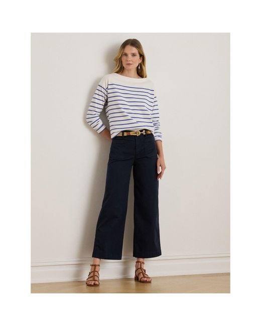 Ralph Lauren Blue Yurshane Straight Leg Trouser
