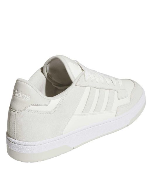 Adidas White Rapid Court Low Trainers for men
