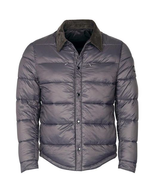 Barbour Gray Blake Shirt Quilted Jacket for men