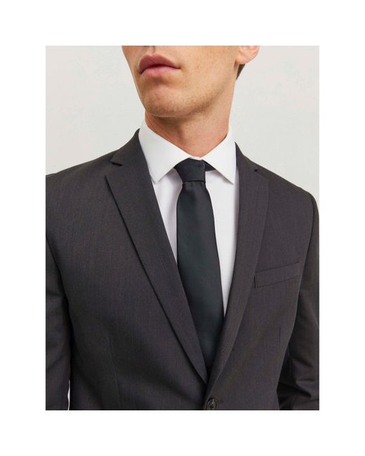 Jack & Jones Black Solid Tie for men