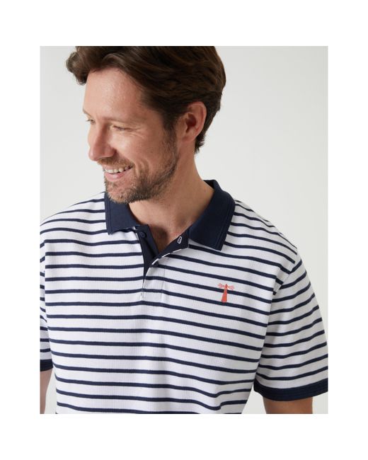 Saltwell Blue Crail Short-Sleeve Polo Shirt for men
