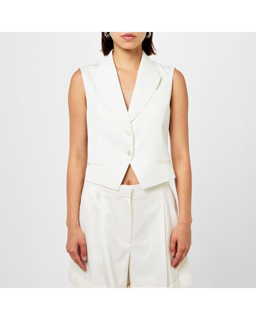 McQueen White Alex Tailored Waistcoat
