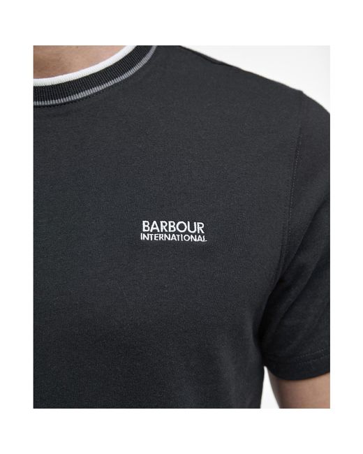 Barbour Black Buxton Tipped T-Shirt for men