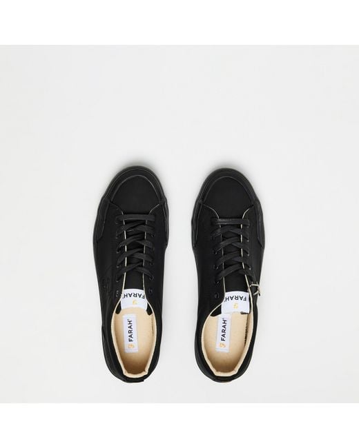 Farah Black Dallas Low-Top Trainers for men