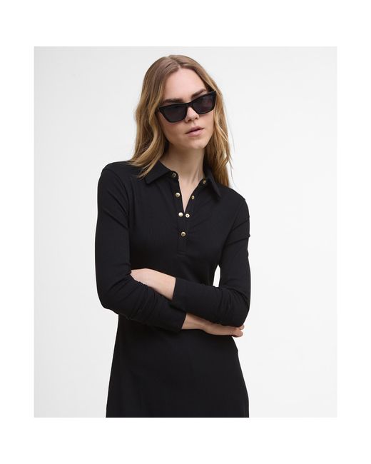 Barbour Blue Chloe Ribbed Mini Dress