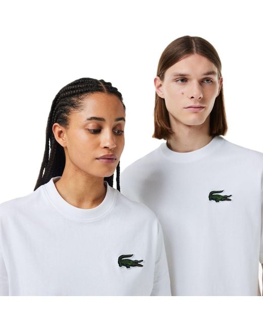 Lacoste White Croc Logo T-Shirt