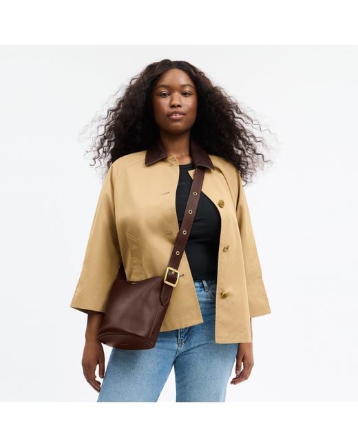 COACH Brown Bleecker Bucket Bag 21