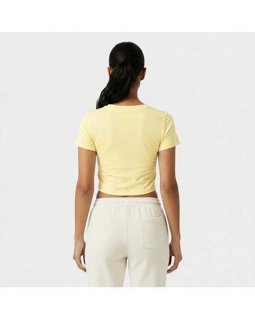 Jack Wills Yellow Cropped Baby Tee Ladies