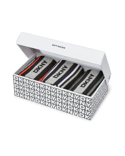 DKNY Black 3 Pack Gift Socks Elmwood for men