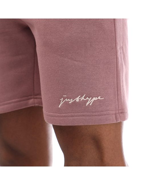 Hype Red Adults Regular Jersey Jogger Shorts