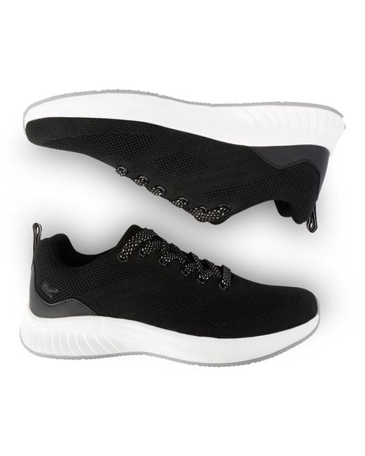 Regatta Black Marine Woven Knit Classic Low-Top Trainers