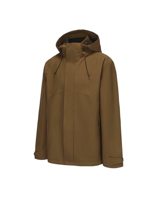 Firetrap Green Hooded Dwr Long Sleeve Waterproof Jacket for men